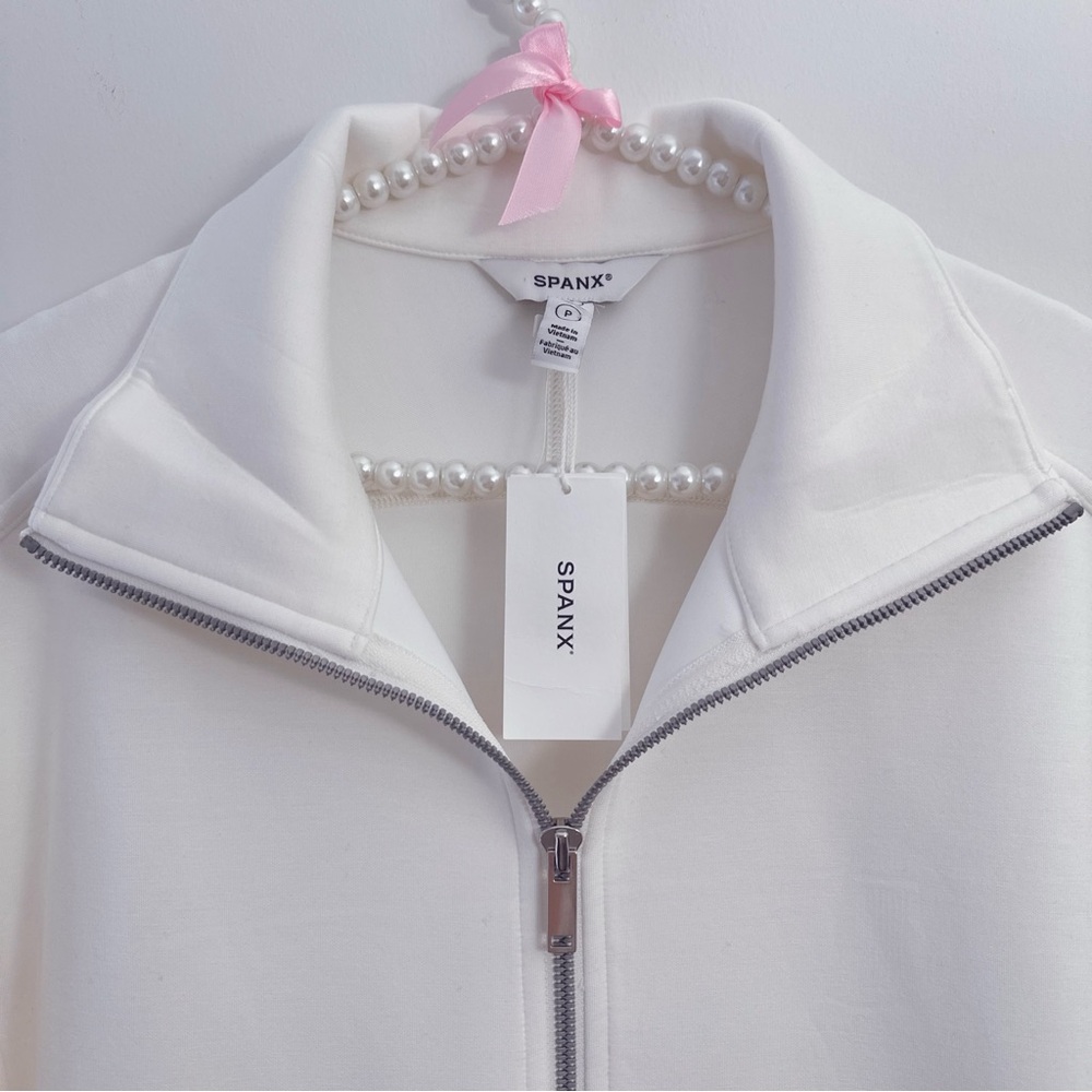 SPANX White Half-Zip Pullover Sweater - Picture 7 of 13